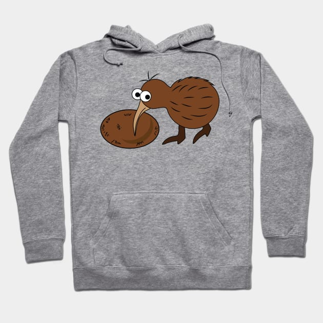 Kiwi Bird Cartoon Style funny Hoodie by JaniyaMoriah